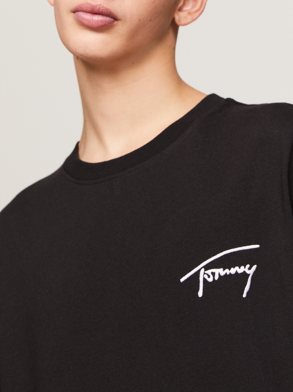 Signature Logo Embroidery T-Shirt, Black, hi-res