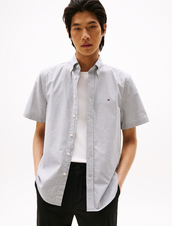 Asia Fit Lightweight Stripe Oxford Shirt