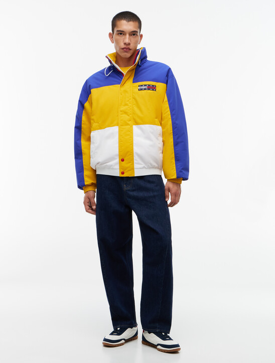 Colour-Blocked Relaxed Padded Jacket