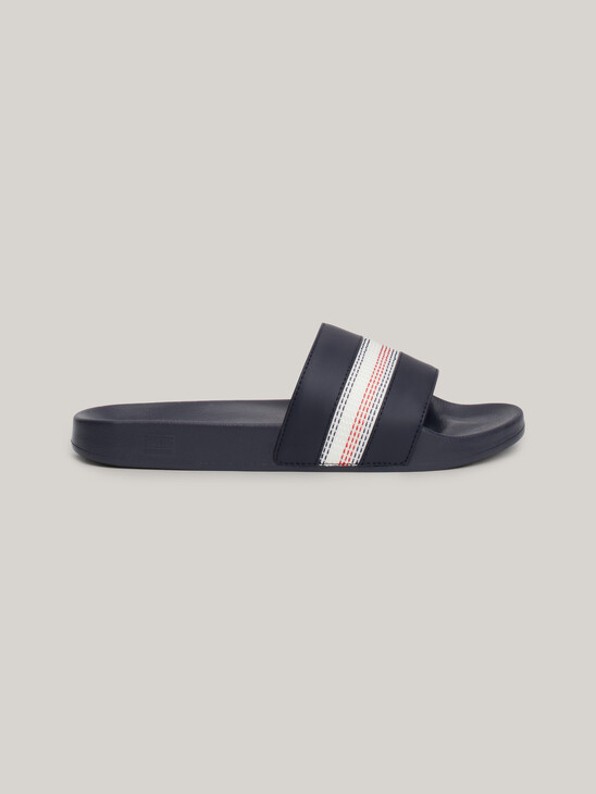 Global Stripe Topstitch Pool Slides