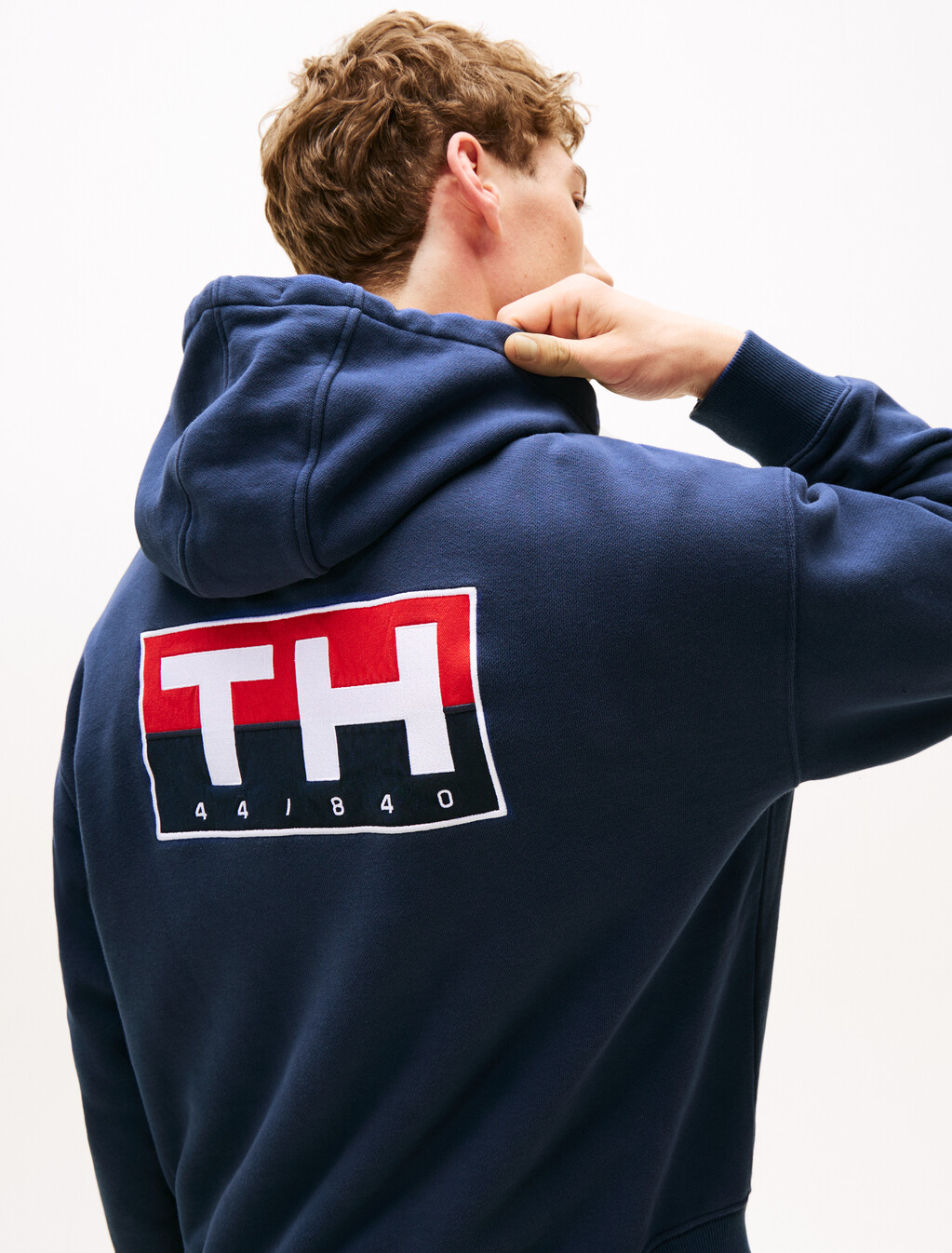 Hilfiger Sailing Relaxed Back Logo Hoody, Yale Navy, hi-res