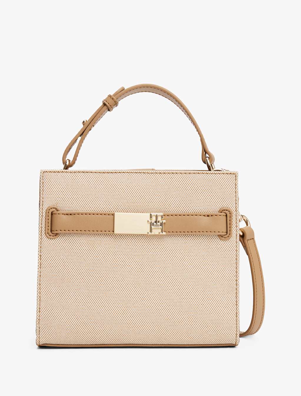 Heritage Canvas Crossbody Satchel, Canvas w/Safari Canvas, hi-res