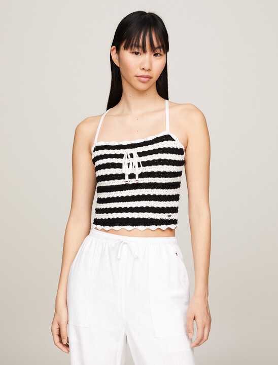 Crochet Stripe Crop Top