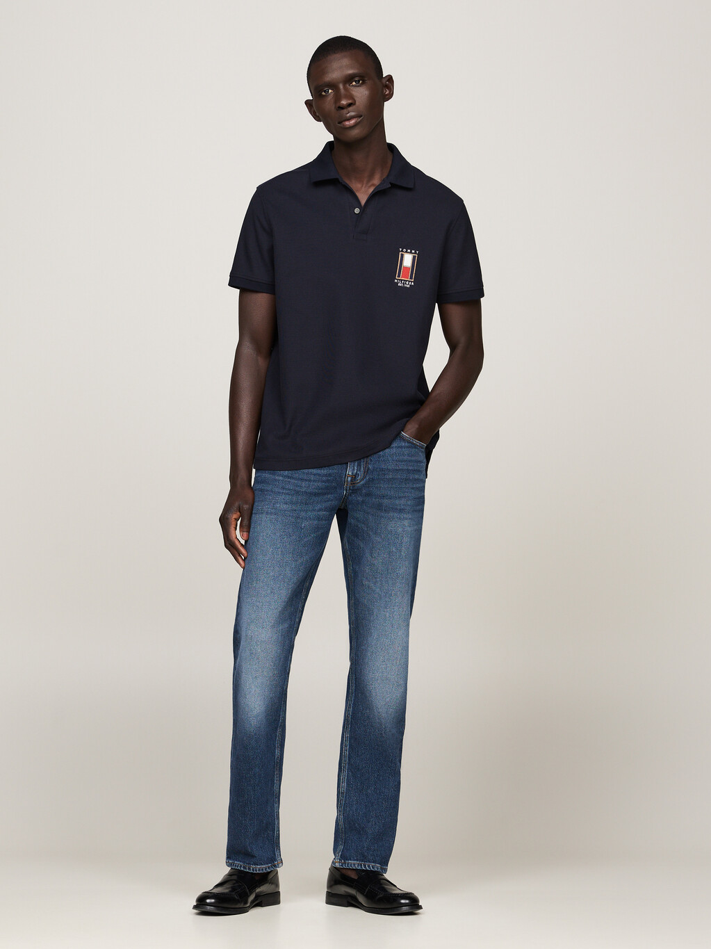 Regular Vertical Flag Polo Shirt, Desert Sky, hi-res