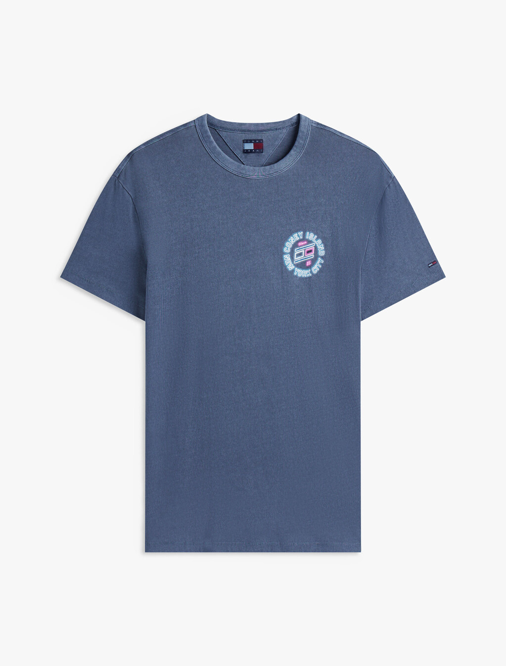 Novelty Fair Print T-Shirt, Dark Night Navy Coney Island, hi-res