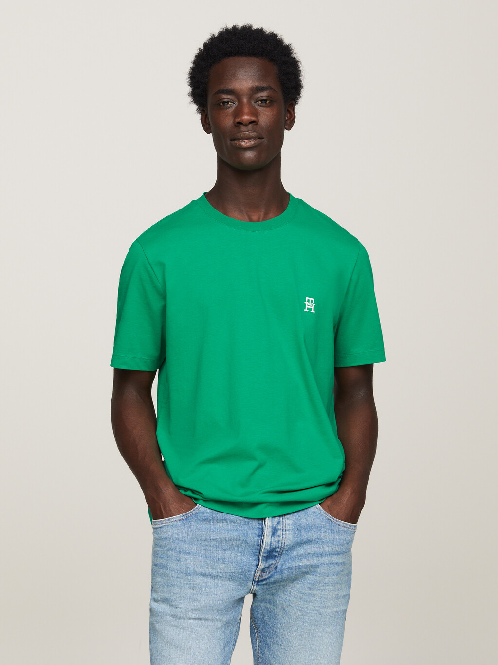 TH Monogram 標誌 T 恤, Olympic Green, hi-res