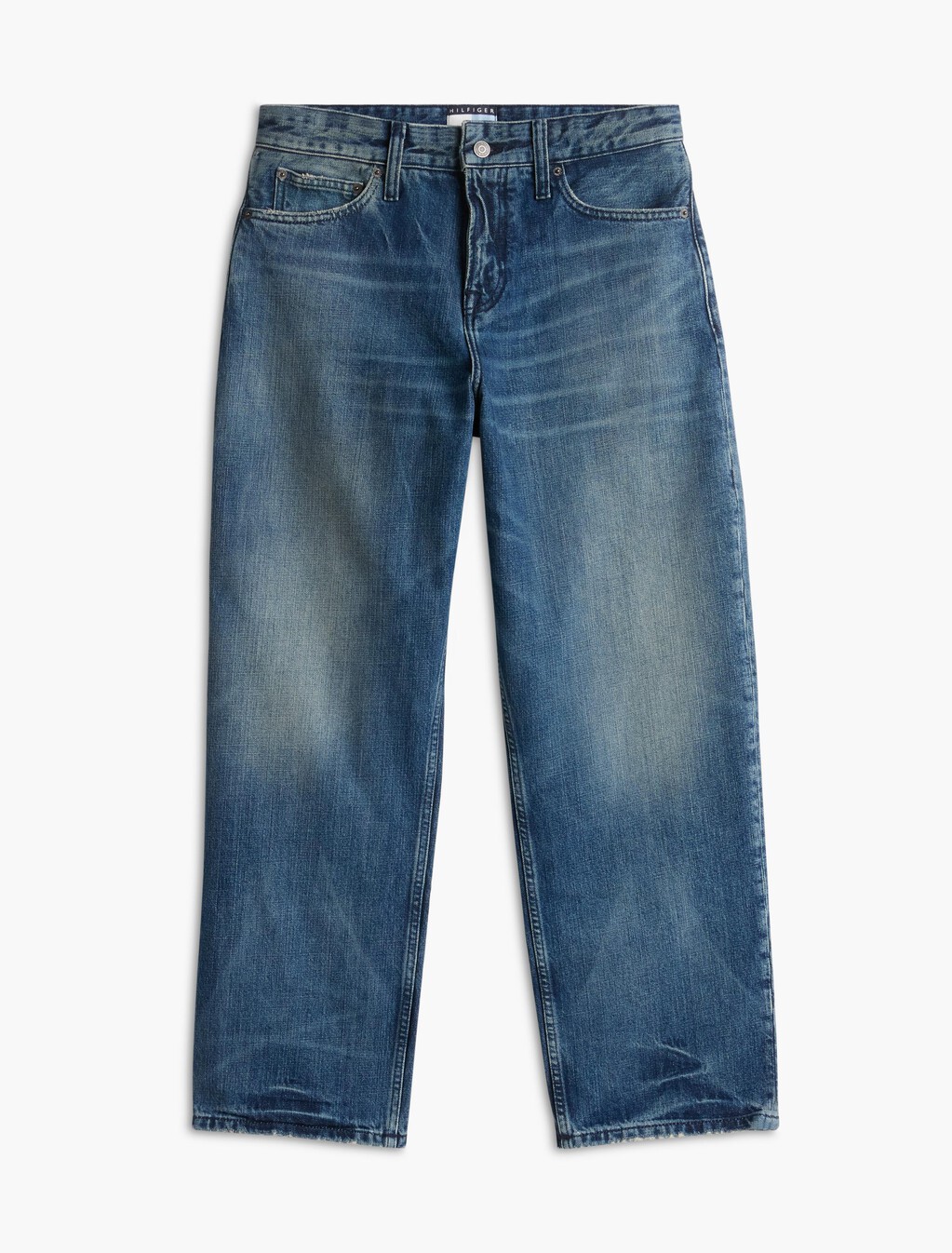 寬版牛仔褲, Mid Wash Denim, hi-res