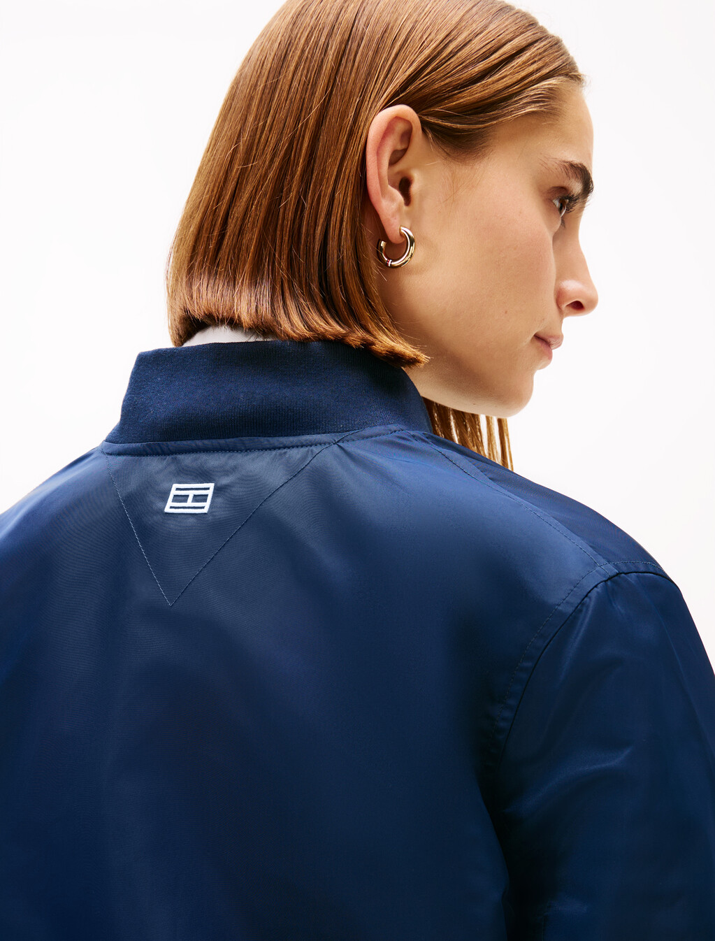 亞洲版型棒球風飛行員外套, Dark Night Navy, hi-res