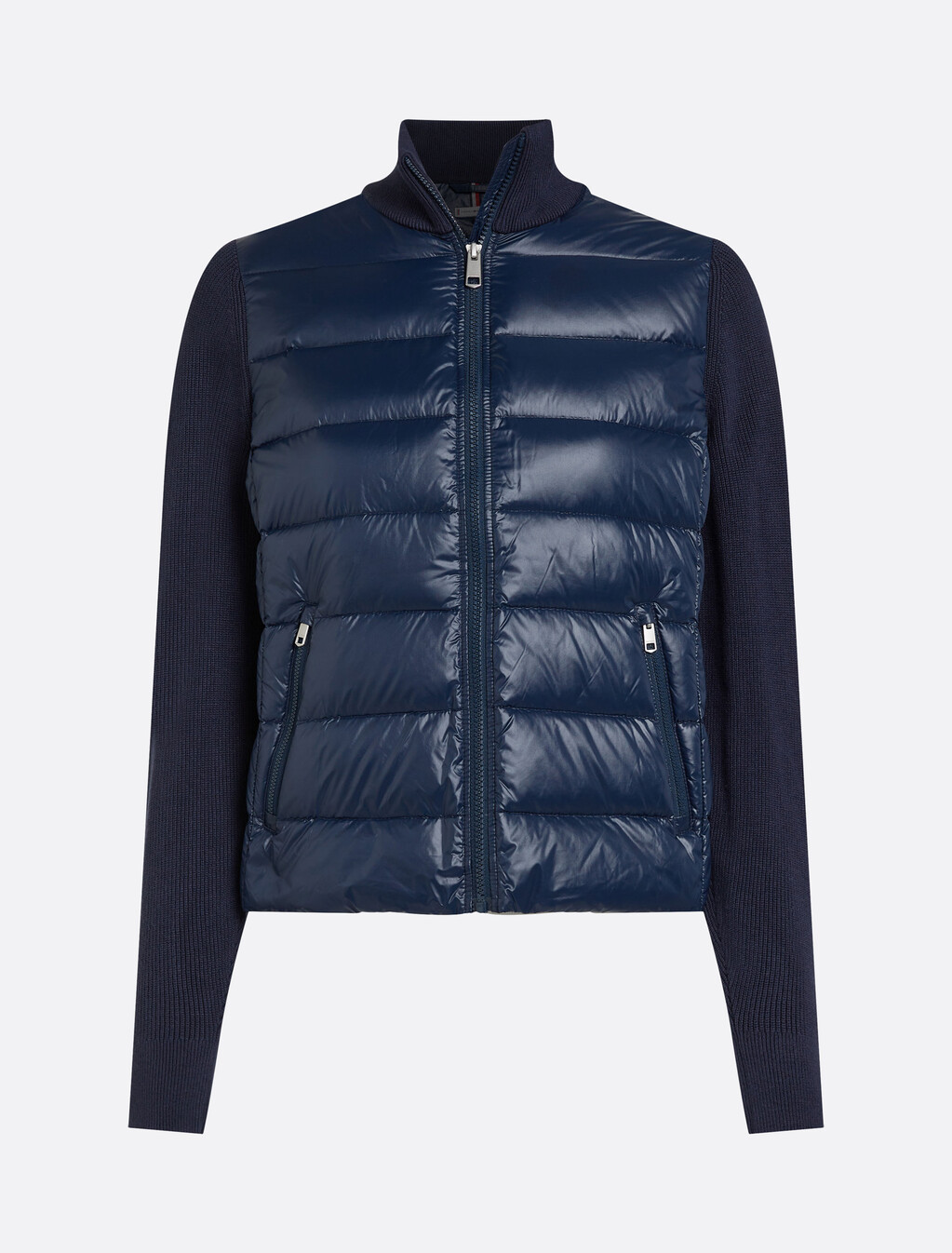 對比色衣袖羽絨外套, Dark Night Navy, hi-res