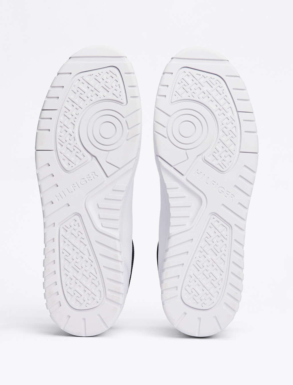Mixed Texture Basketball Trainers, White, hi-res