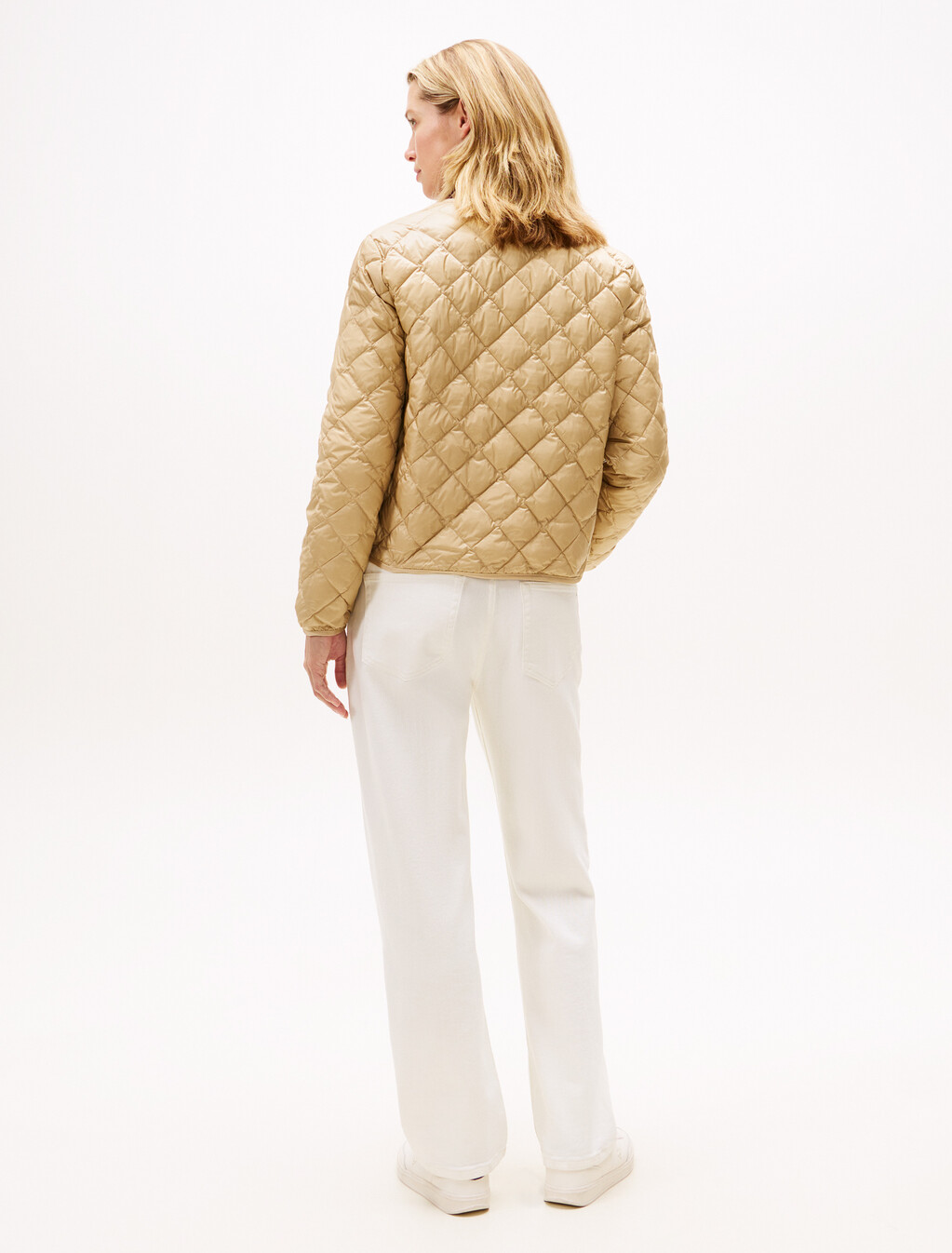 Lightweight Down Quilted Jacket, Beige, hi-res
