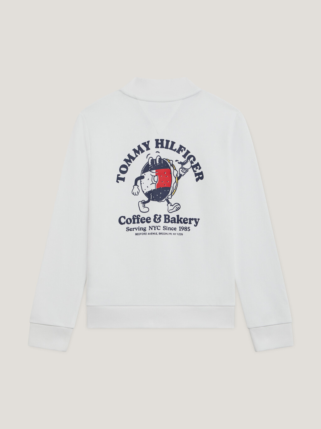 Boys Coffee and Bakery Zip Thru Sweatshirt, White, hi-res