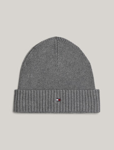 Hilfiger 山羊絨旗幟針織帽, Mid Grey Heather, hi-res