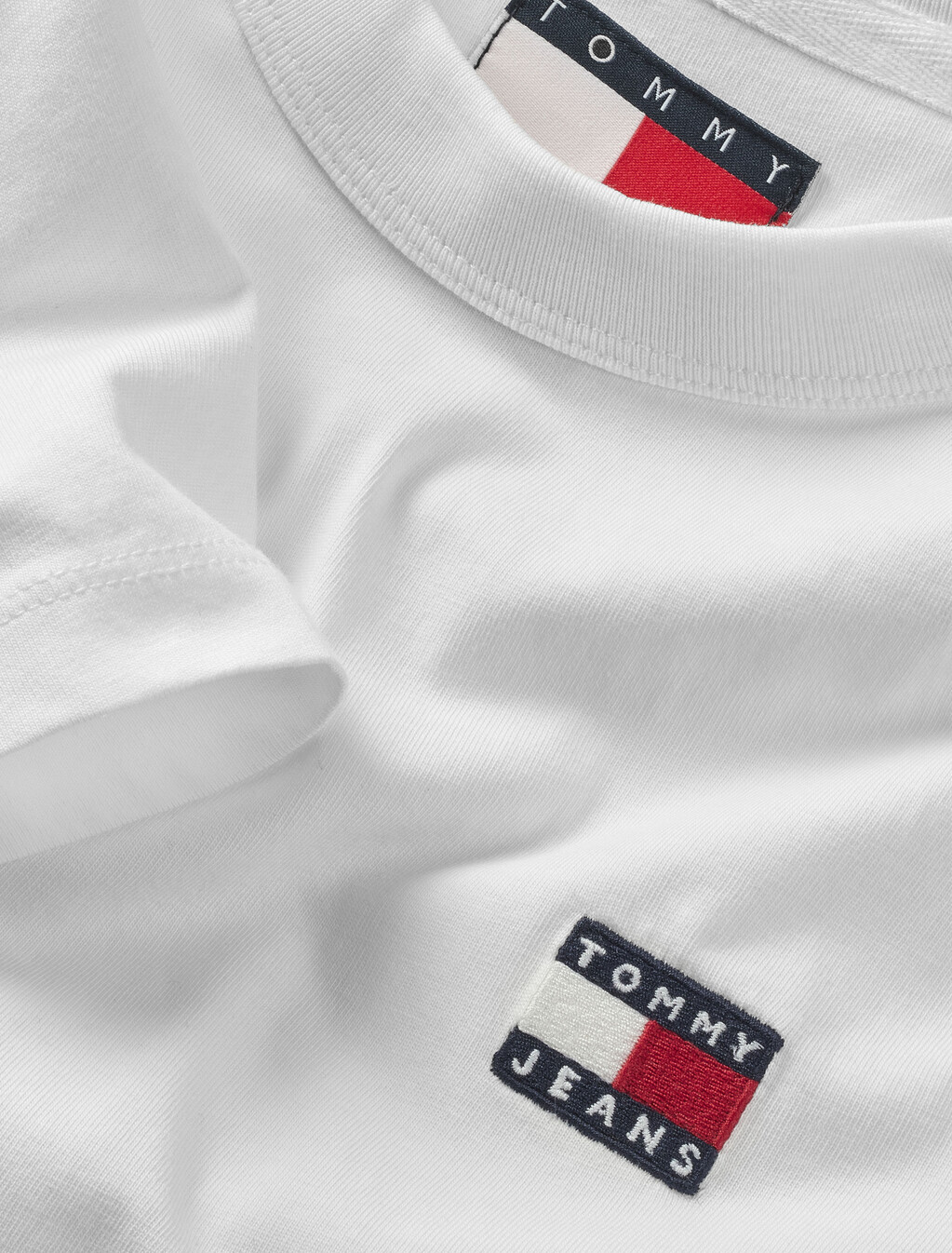 Tommy Badge Crew Neck T-Shirt, Ecru, hi-res