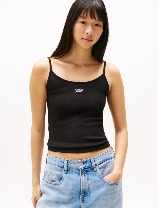 Ribbed Slim Spaghetti Strap Top