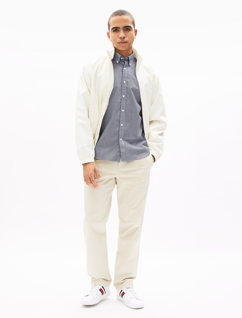 Lightweight Oxford Gingham Shirt, Desert Sky / Optic White, hi-res