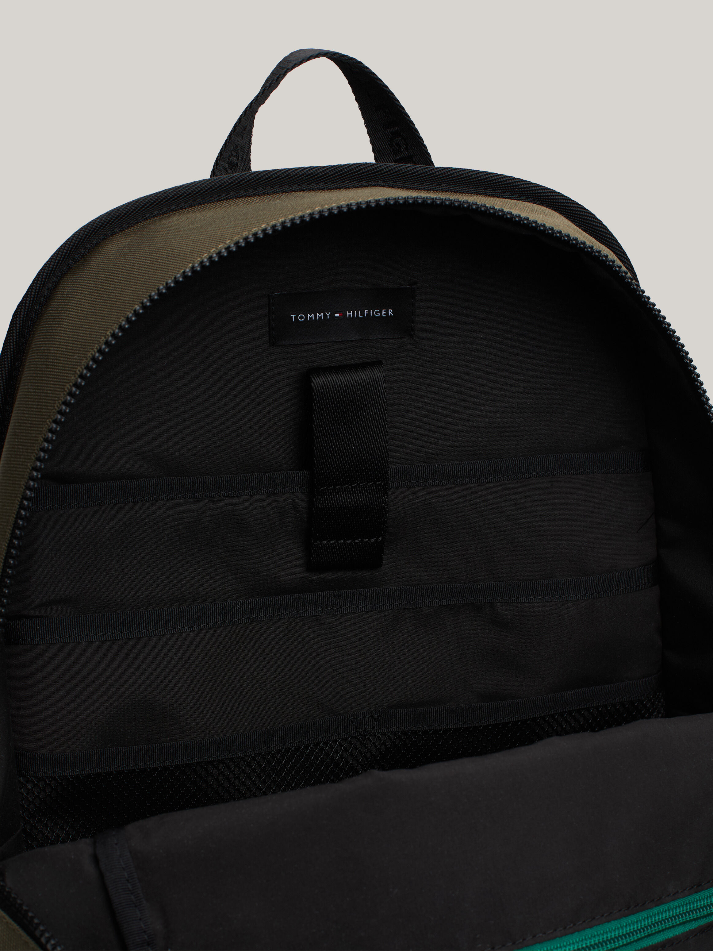 Signature Tape Zip Pull Backpack brown Tommy Hilfiger