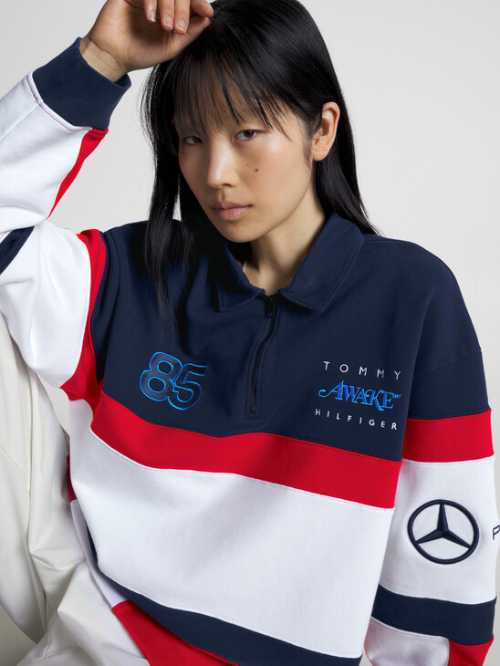 Tommy X Mercedes-Amg F1 X Awake Ny 旗幟橄欖球衫