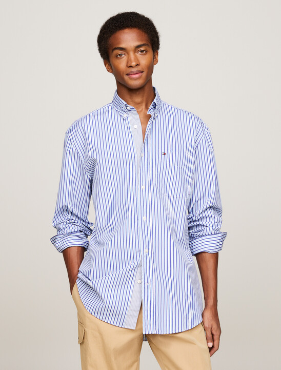 Two-Tone Stripe Regular Fit Shirt