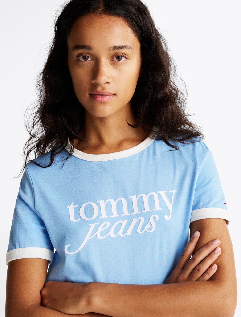 Contrast Logo Relaxed T-Shirt, Sugarplum Blue, hi-res
