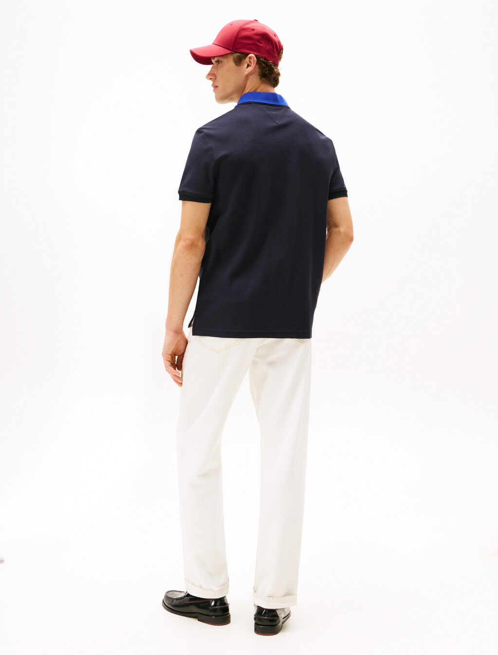 Regular Fit Herringbone Collar Pique Polo Shirt, Desert Sky, hi-res