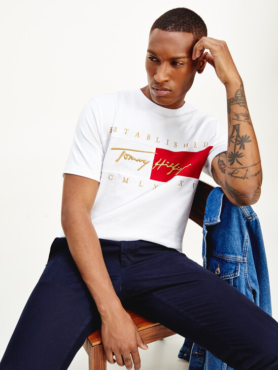 Signature Logo Embroidery T-Shirt Signature Logo Embroidery T-Shirt