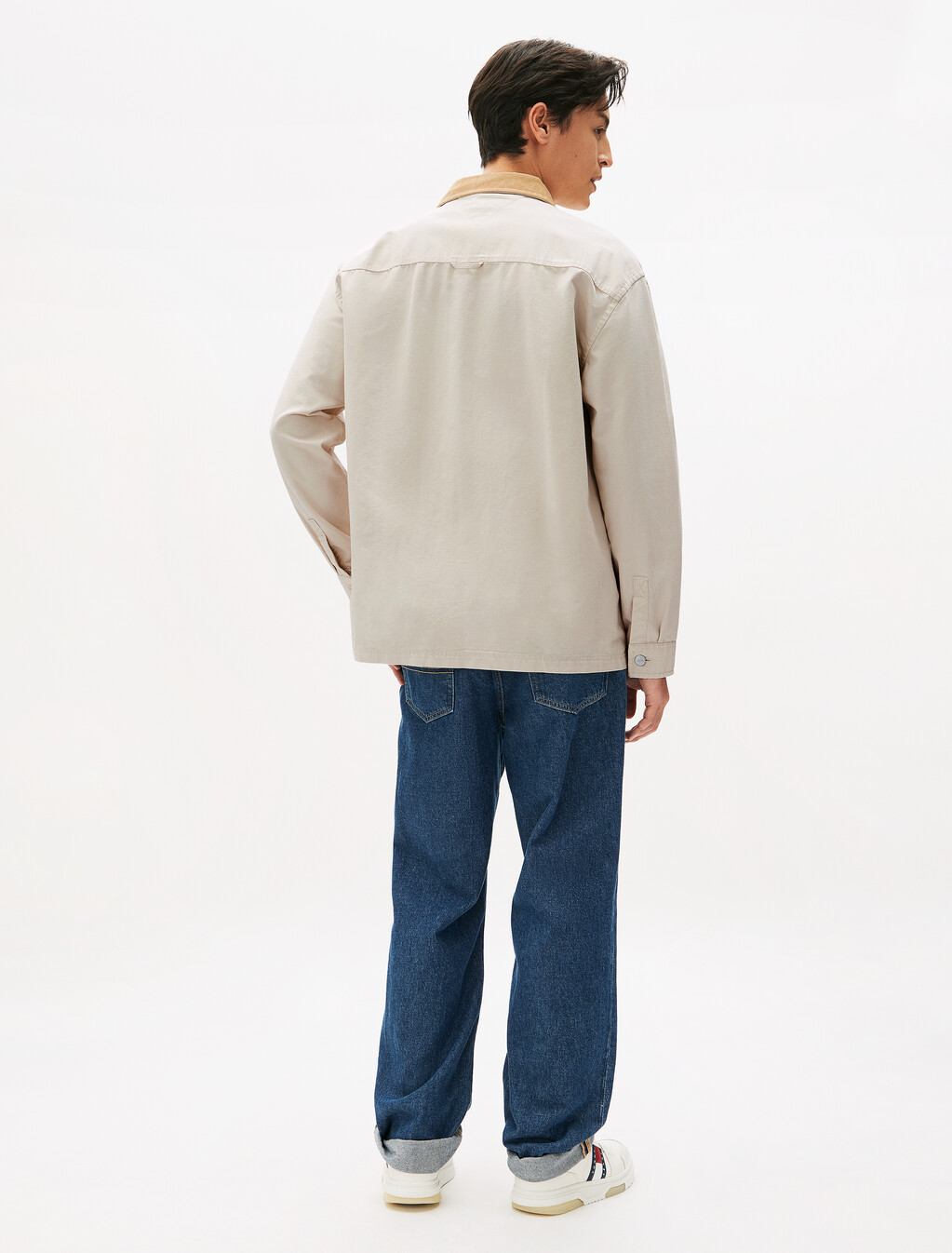 Canvas Corduroy Overshirt, Newsprint, hi-res
