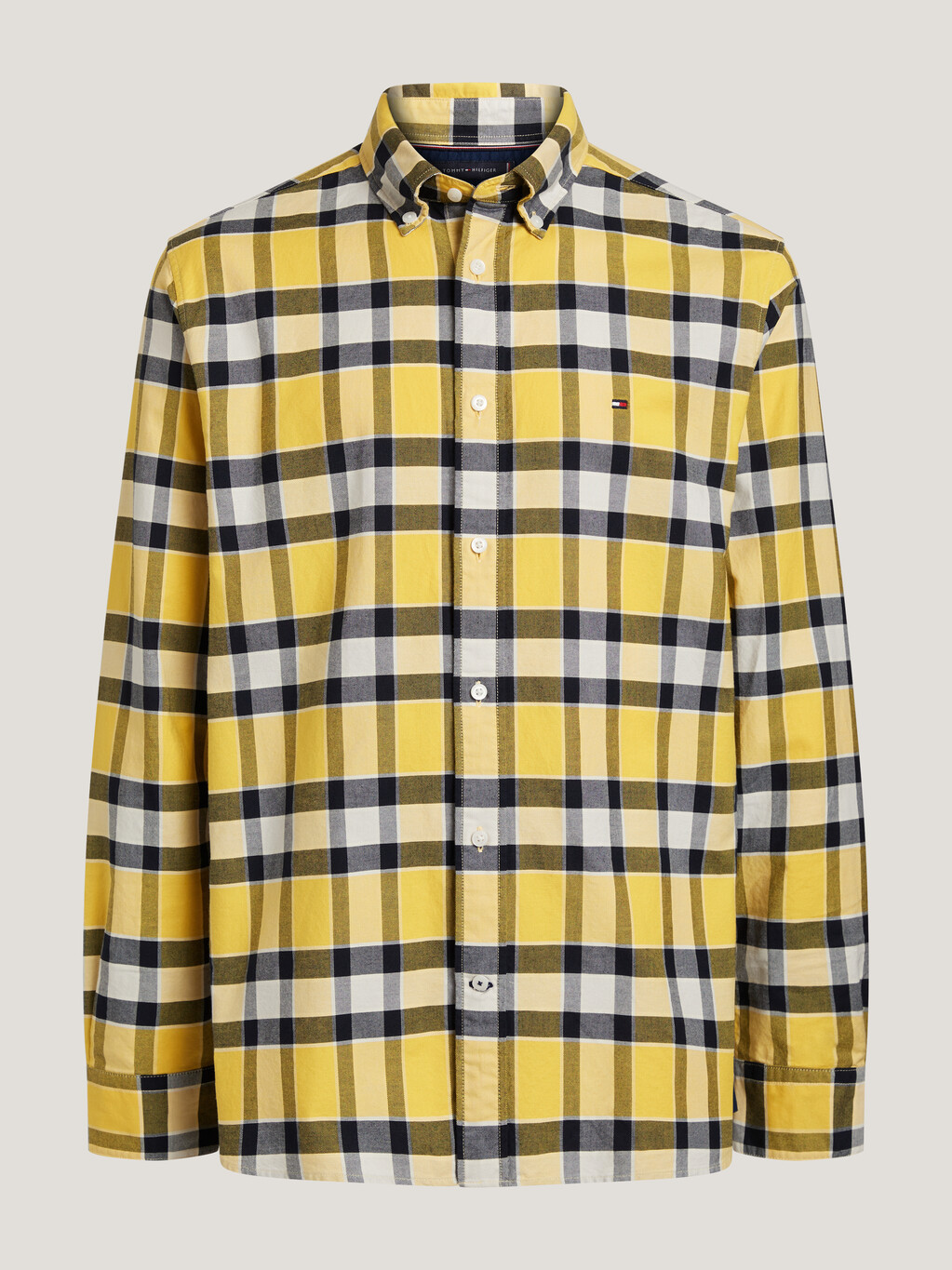 格紋標準版型裇衫, Valley Yellow / Multi, hi-res
