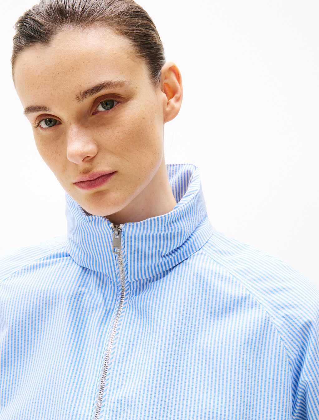 Seersucker Windbreaker, Classic Ithaca/ Breezy Blue, hi-res