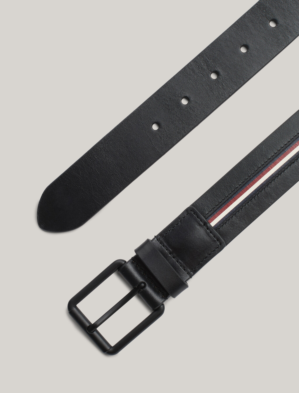 Corporate Casual Leather Belt, Black, hi-res