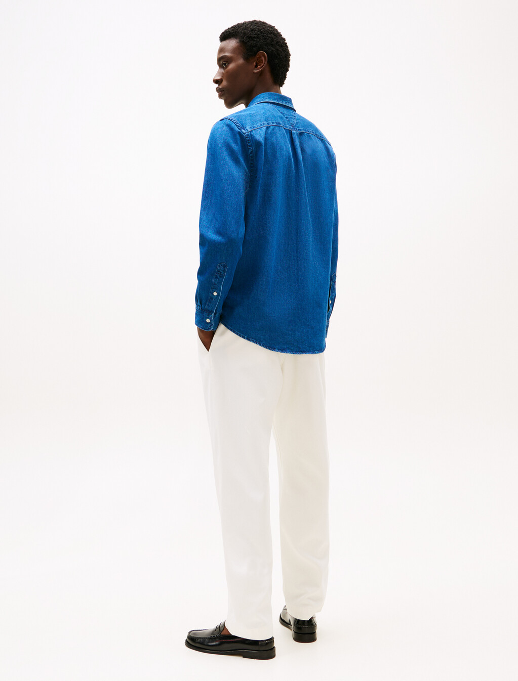 Regular Fit Denim Shirt, Dark Blue Denim, hi-res