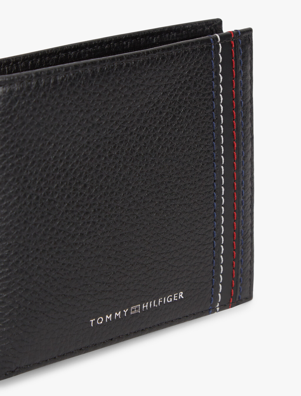 Leather Bifold Card And Coin Holder, Black, hi-res