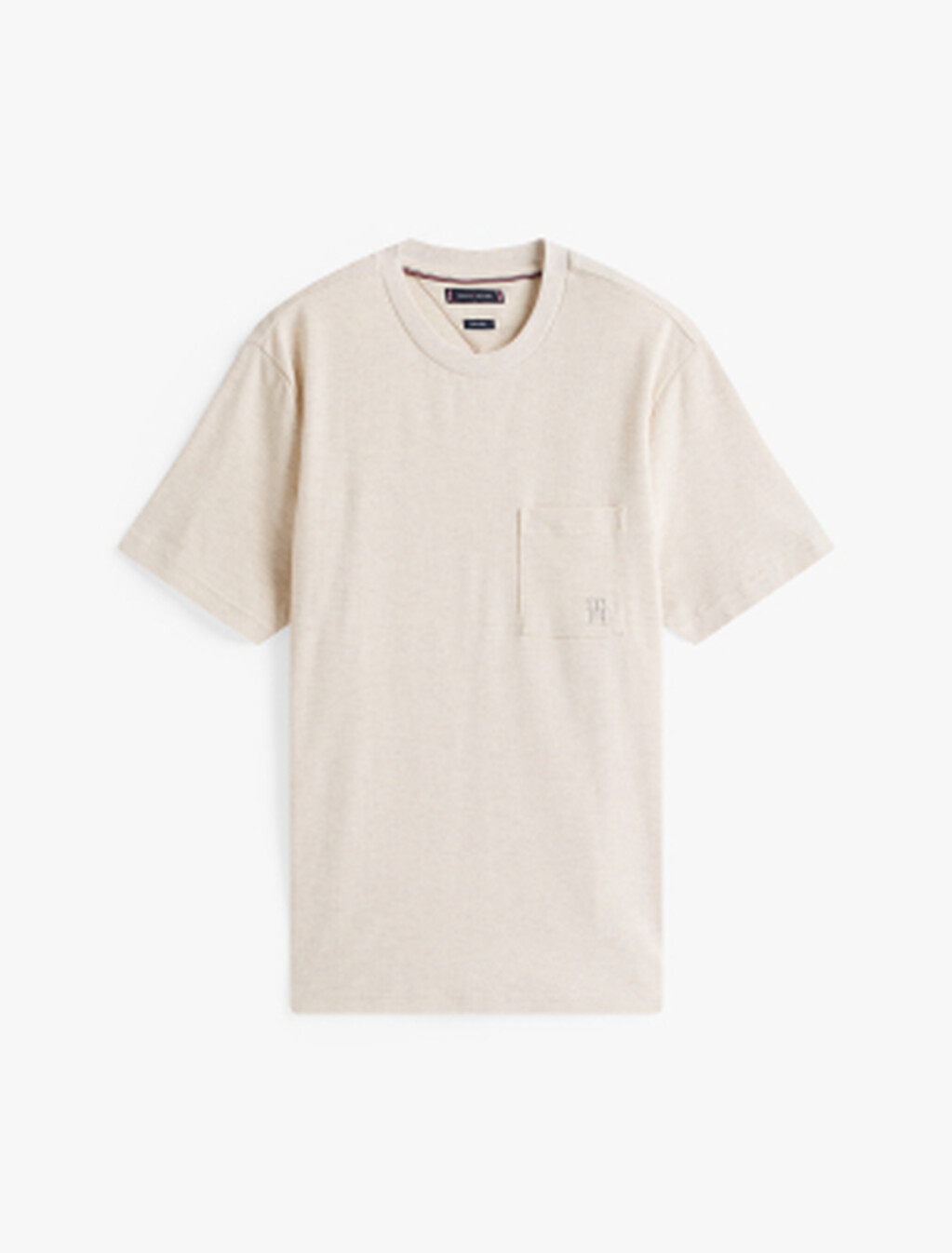 Monogram 口袋 T 恤, Heathered Oatmilk, hi-res