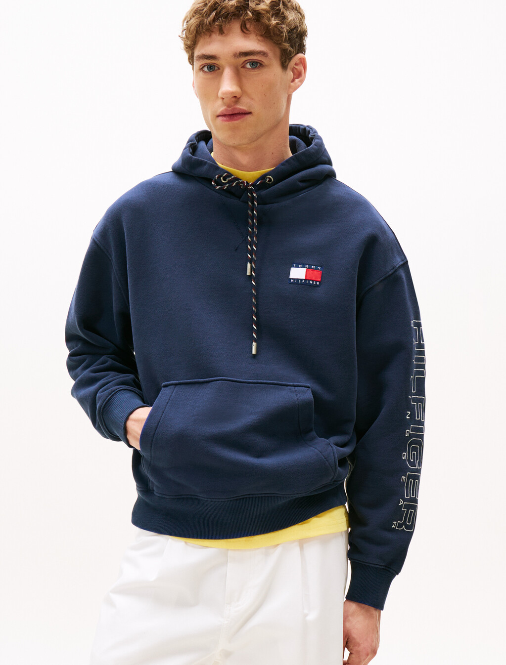 Hilfiger Sailing Relaxed Back Logo Hoody, Yale Navy, hi-res