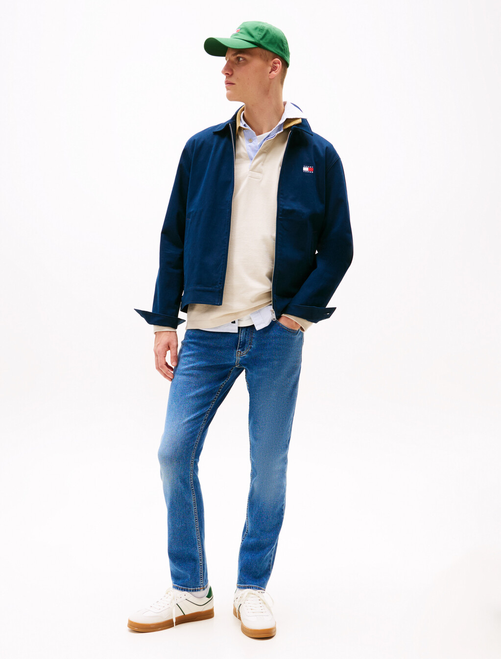 水洗 Scanton 修身牛仔褲, Denim Medium, hi-res