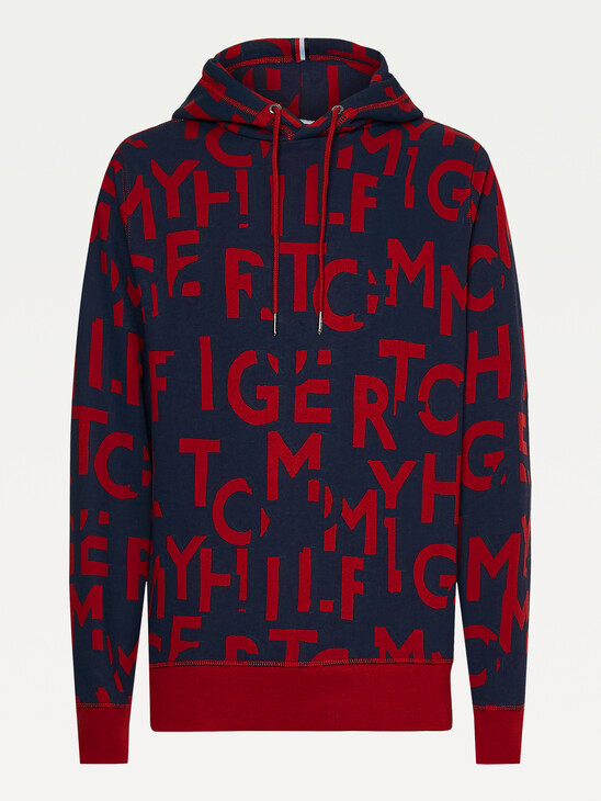 Spell Out Print Hoody