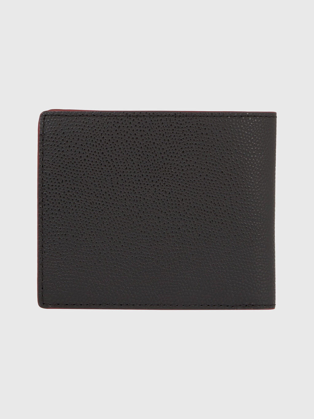 皮革對摺式信用卡和零錢袋, Black, hi-res