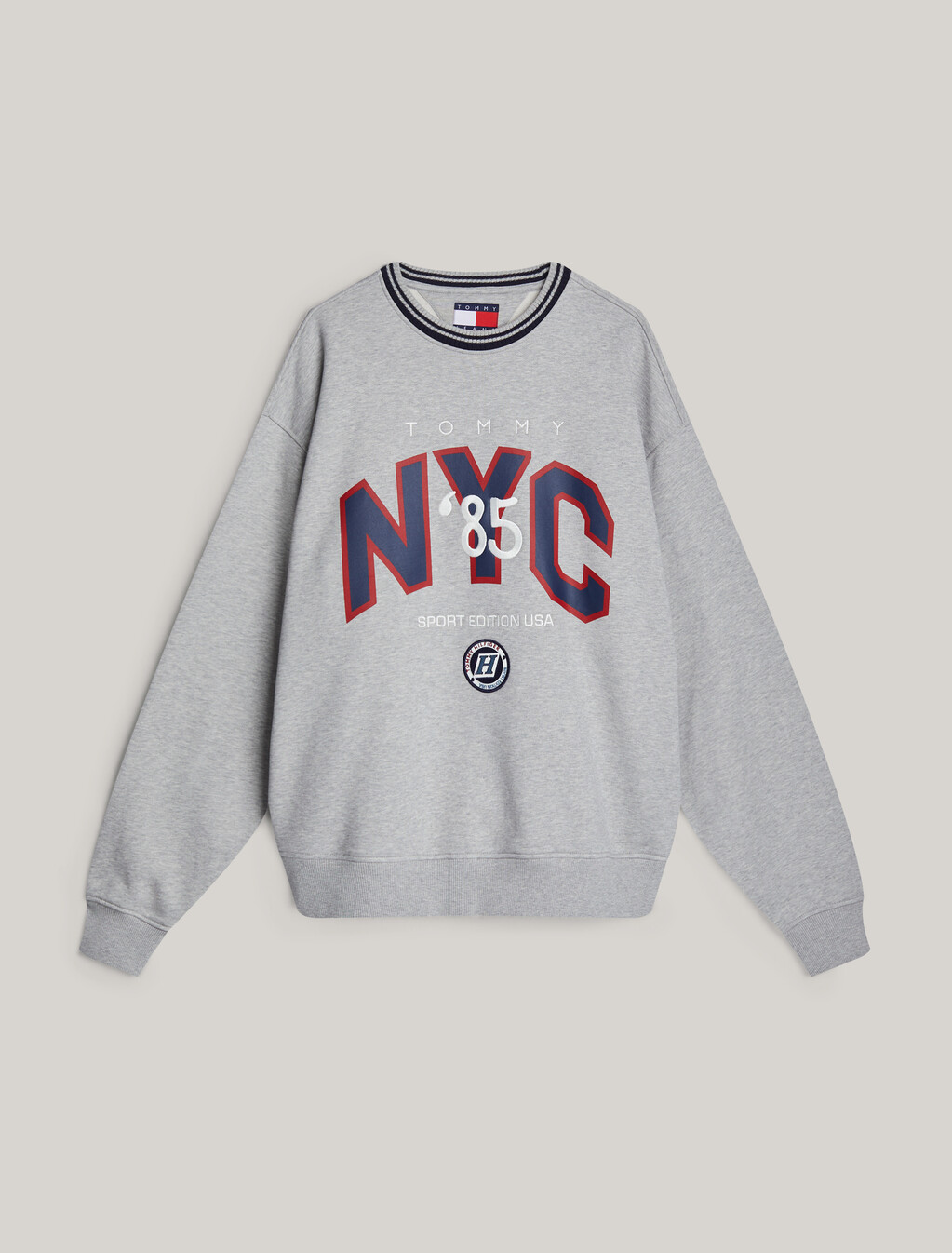Tommy Jeans x Game Day Sweatshirt, Lt Grey Htr, hi-res