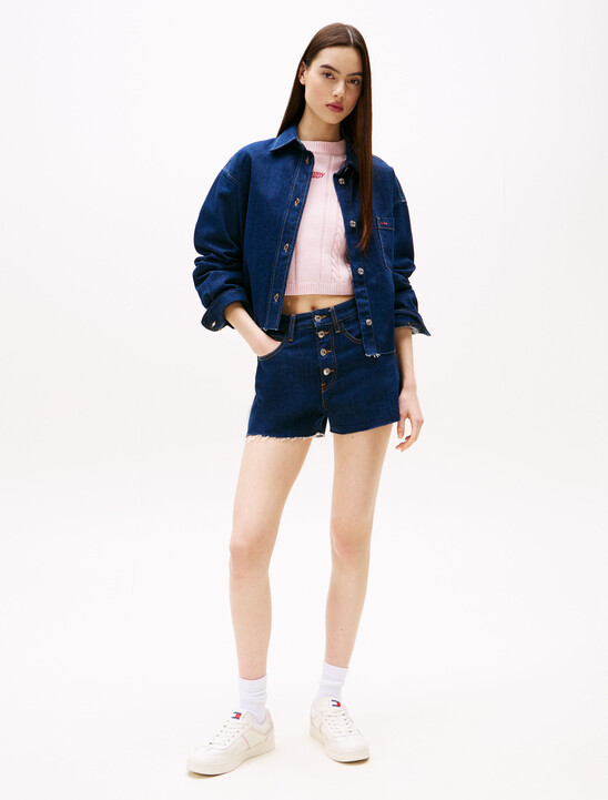 Button Fly Regular Denim Shorts