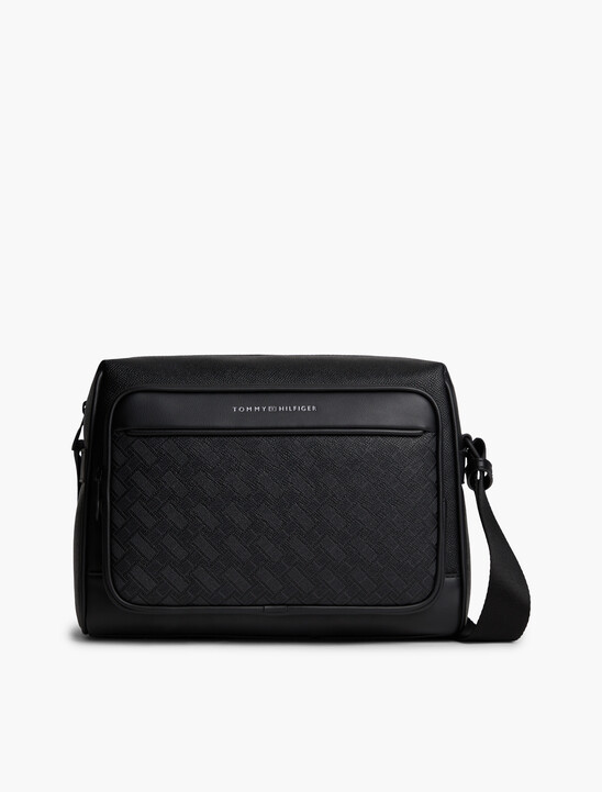 Modern Textured Flag Crossbody Messenger Bag