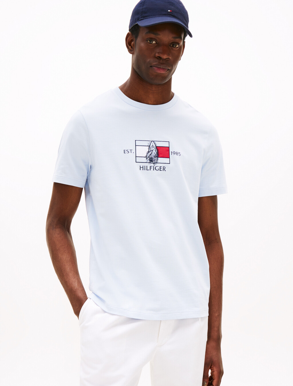 Logo Graphic Crew-Neck T-Shirt, Breezy Blue, hi-res