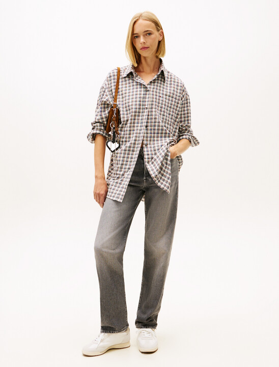 Mid Rise Slim Straight Jeans