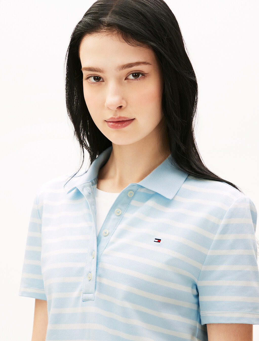 Stripe Short Sleeve Slim Polo, Keepsake Blue Multi, hi-res