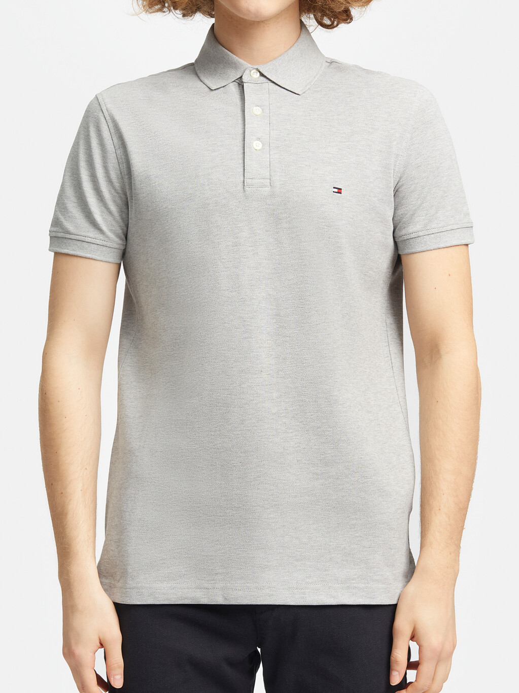 1985 Collection Slim Fit Polo, Light Grey Heather, hi-res