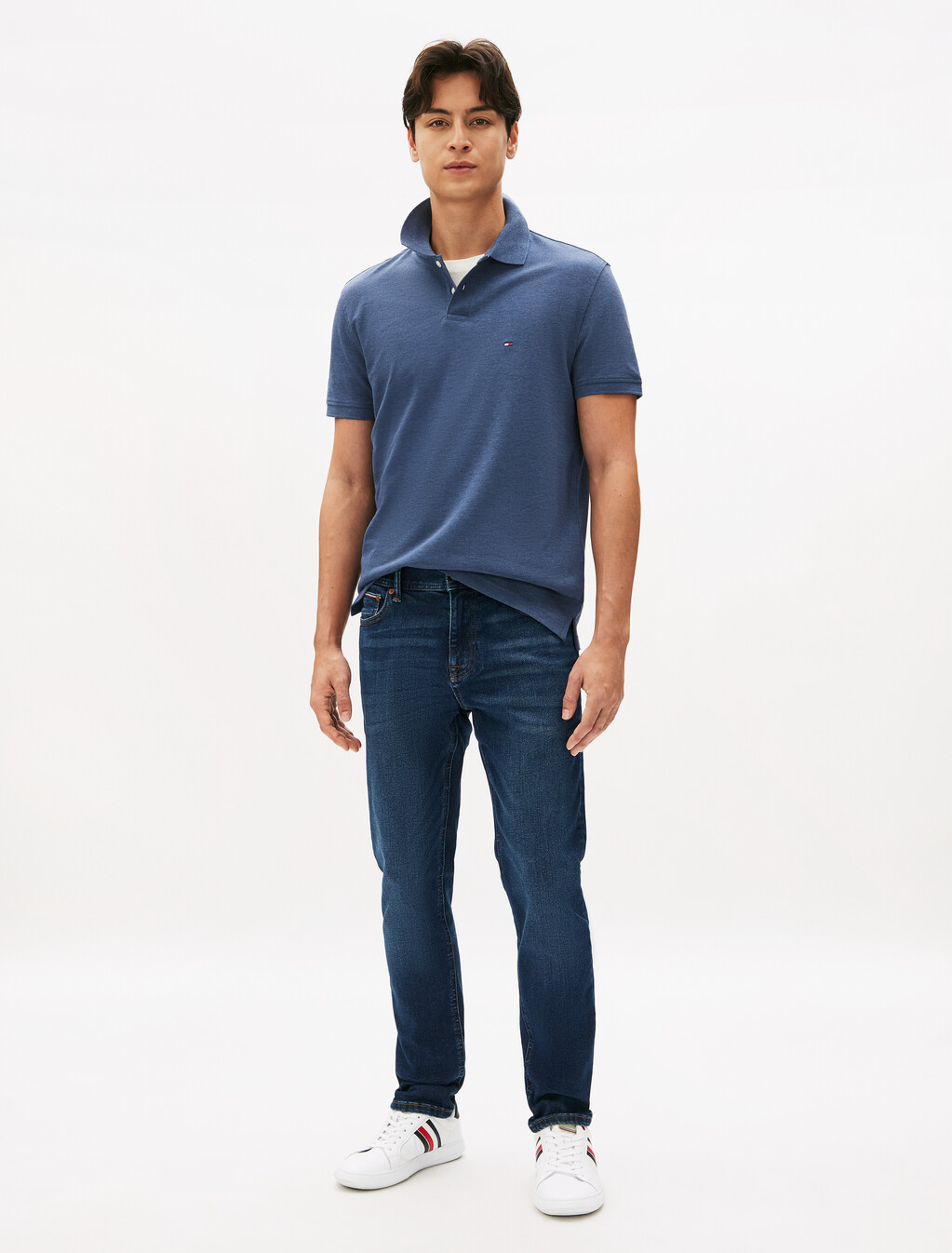 1985 標準版型 Polo 衫, Faded Indigo Heather, hi-res