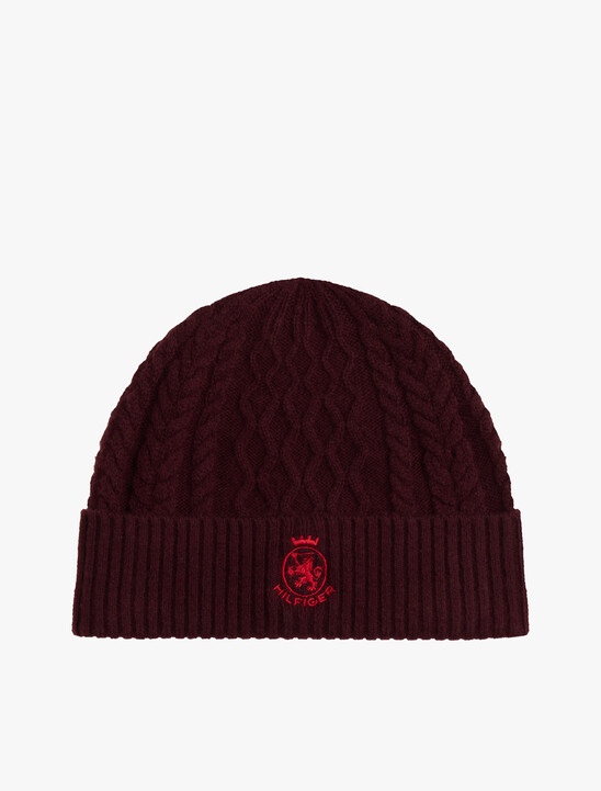TH Crest Cable Knit Beanie