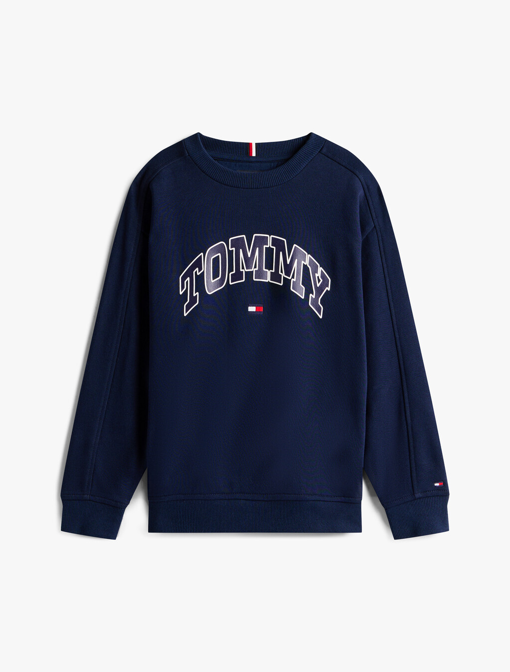 Varsity Logo Print Crew Neck Sweatshirt, Dark Night Navy, hi-res
