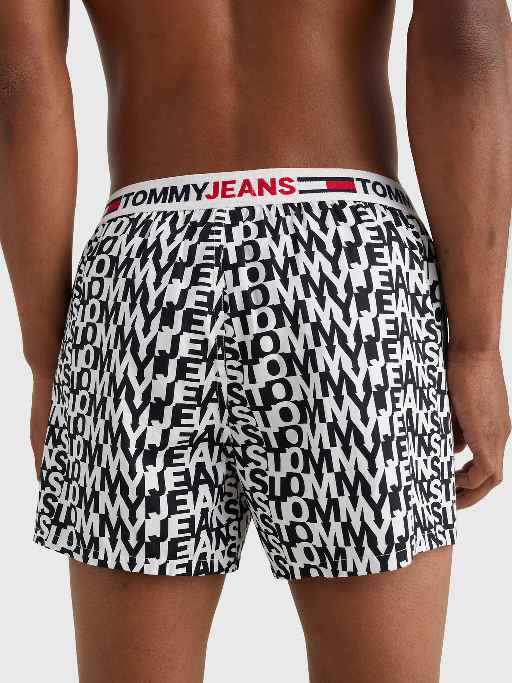 Woven Checkerboard Boxer Shorts, Tj Spell Out Black, hi-res