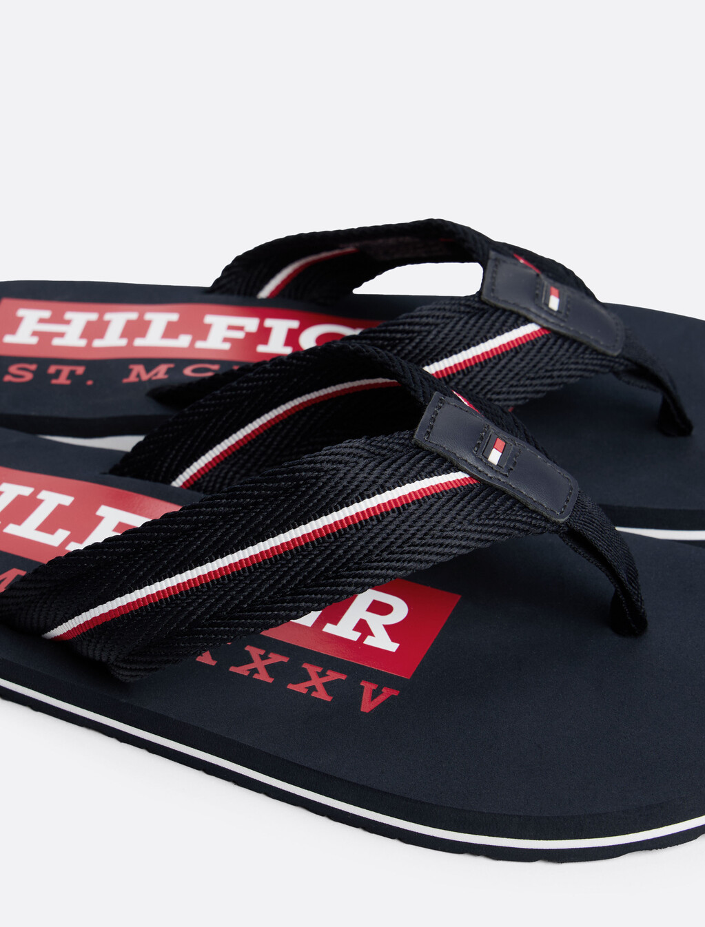Signature Tape Webbing Flip-Flops, Desert Sky, hi-res