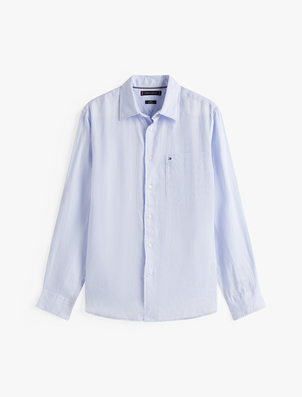 Piece Dye Linen Shirt, Breezy Blue, hi-res